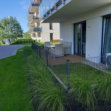 Apartmán Marina Green Ilawa - Widok Na Jezioro, Ogrodek Z Tarasem, Klima, Parking, 6 Lozek